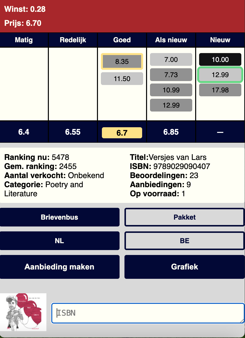 afbeelding van de mobile dashboard